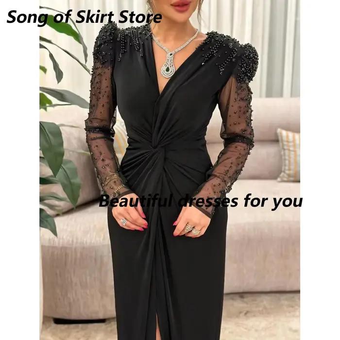 Robe de soirée élégante en perles pour femmes
