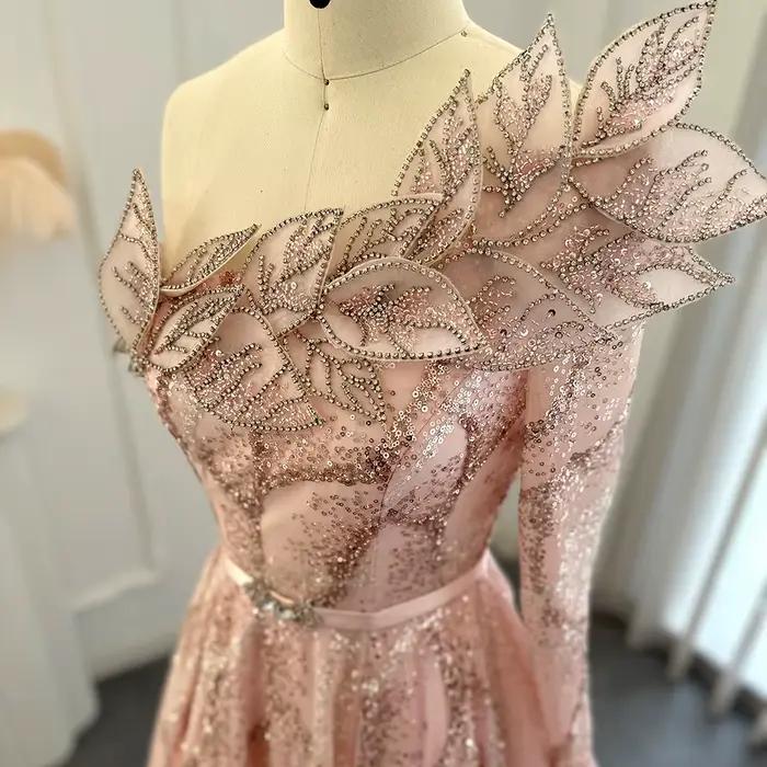Sharon Said-Robe de soirée dorée personnalisée pour femme