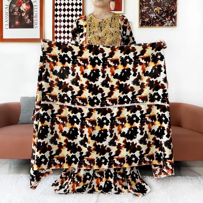 Nouvelle Robe Longue KASHKHA 2026 en Coton Imprimé pour Femme – Style Décontracté de Dubaï