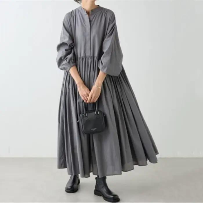 Robes adt en coton et lin pour femmes