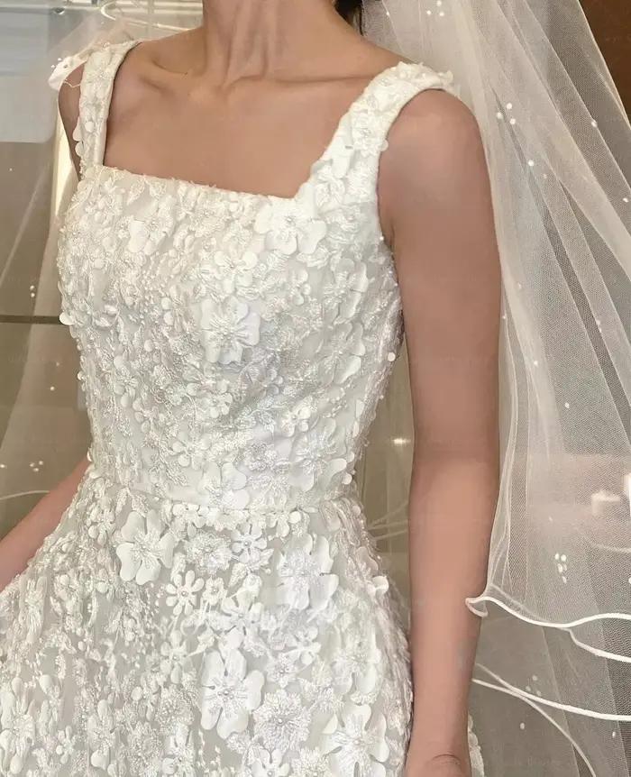 Robes de mariée élégantes Giyu 2026 avec appliques florales