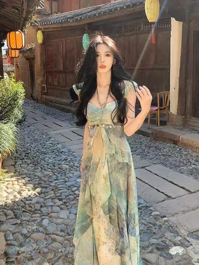 Robe de soirée française élégante pour femmes
