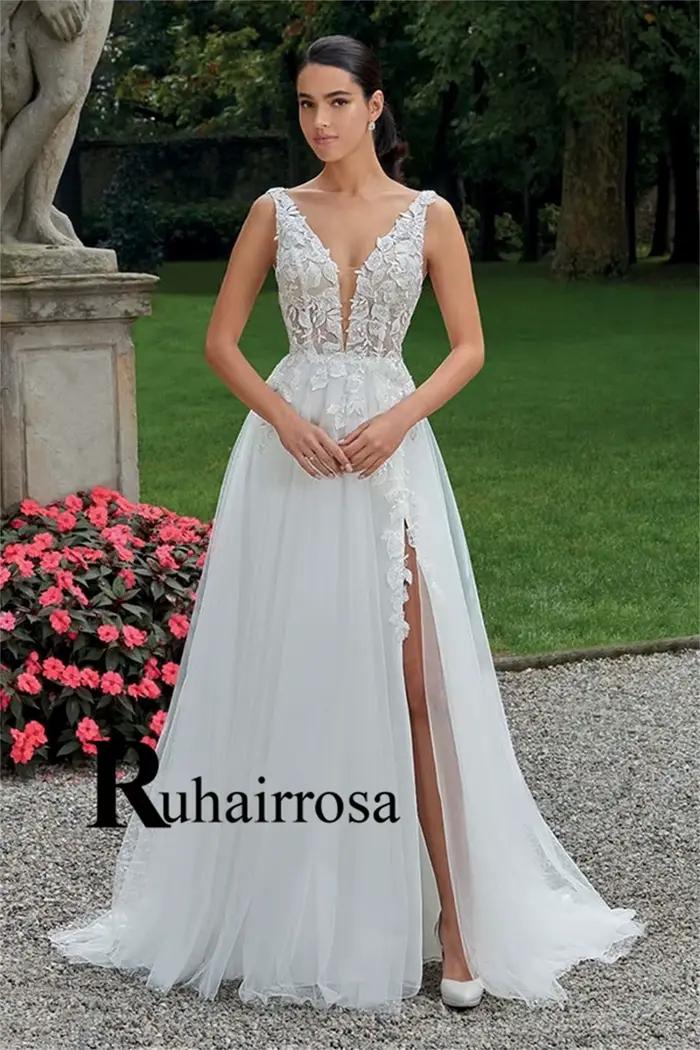 Ruhair Robe De mariée raffinée pour femmes
