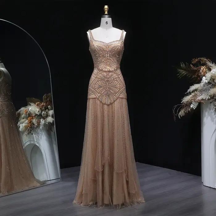 Robe de soirée sirène Sharon Said Champagne