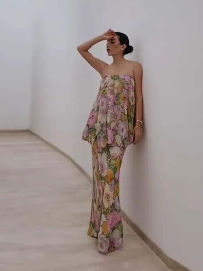 Robe Maxi d'été sans bretelles pour femmes