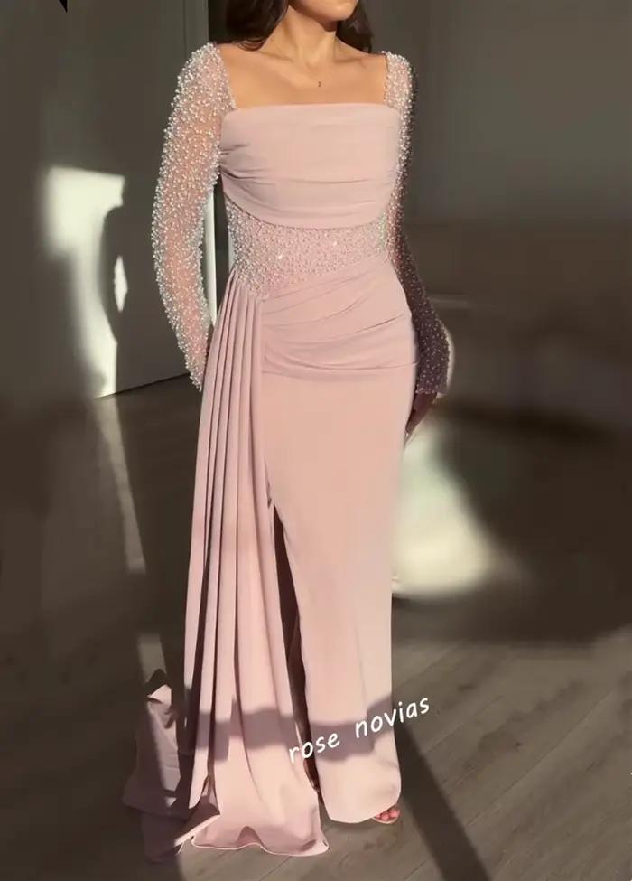 Robe longue classique à paillettes personnalisées