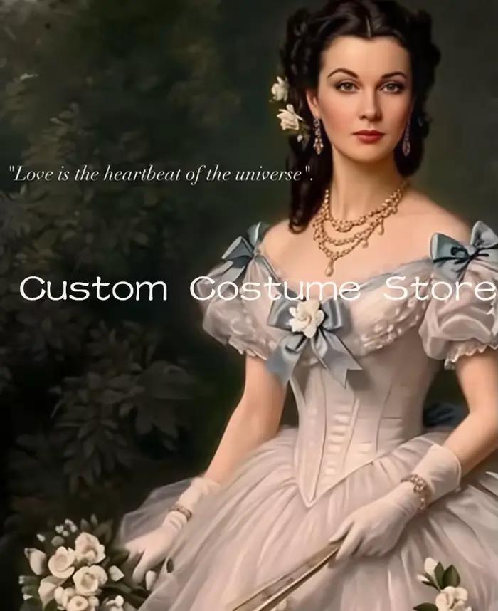 Robe de soirée Victorienne de la Guerre Civile Scarlett Camille