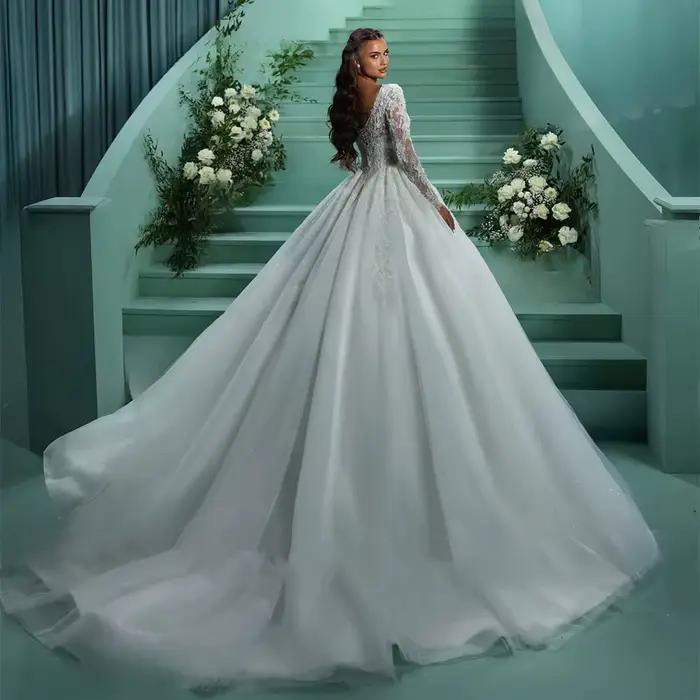 Robes De mariée De luxe ligne A pour femmes