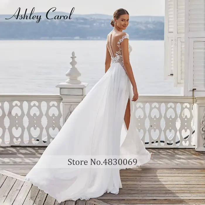 Ashley Carol-Robe de Mariée en Mousseline de Soie