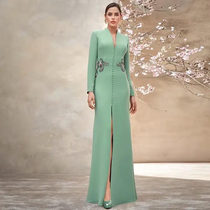 Robe de soirée sirène personnalisée pour la mère de la mariée/marié
