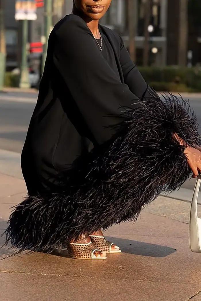 Robe en plumes pour femmes
