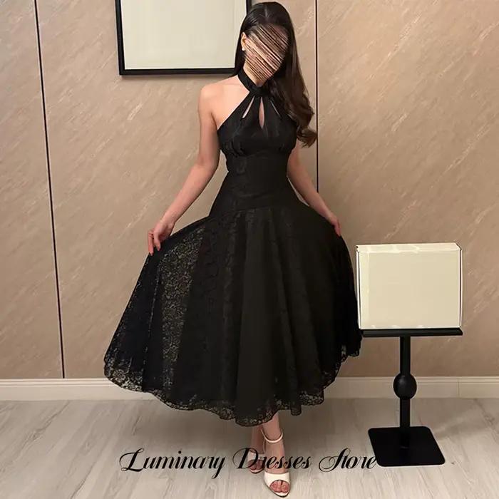 Robe de soirée élégante en dentelle noire