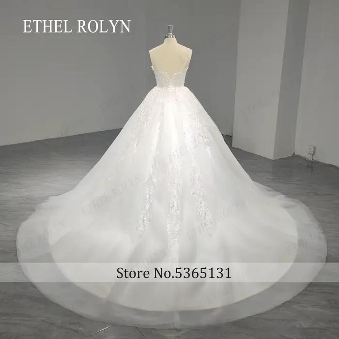 ETHEL ROCirCN-Robe de Mariée Trapèze avec Appliques en Forme de Cœur