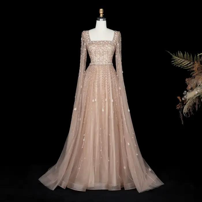 Sharon Said – robe de soirée de luxe vert sauge pour femmes