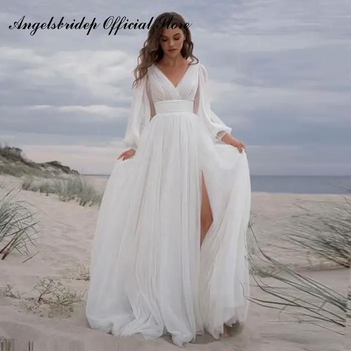 Robe de Mariée en Tulle à Manches sulf