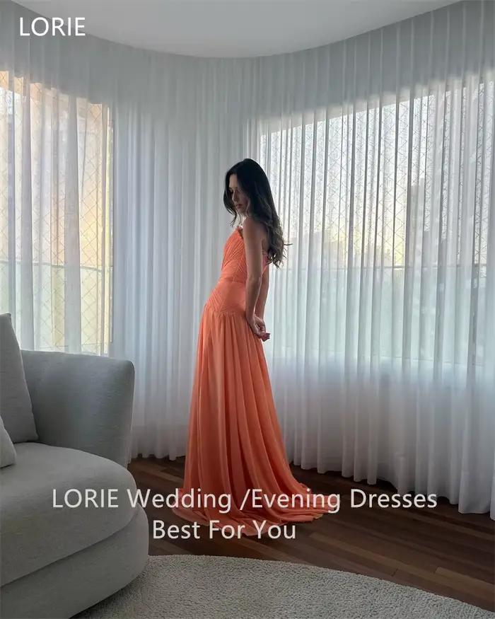 LORIE – robe de soirée trapèze Orange