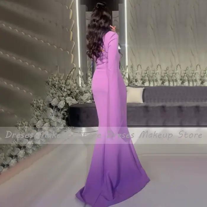 Robe de Soirée Longue et Simple à Col Rond pour Femme