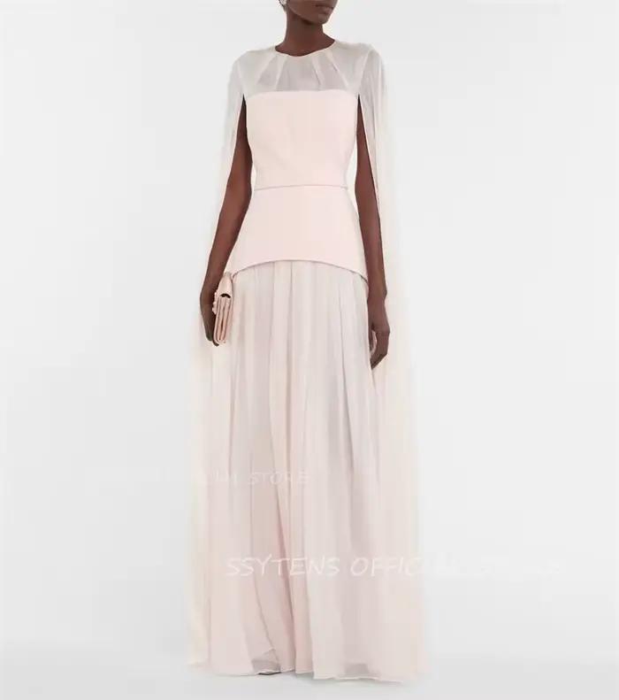 Robe de Soirée Longue en Mousseline de Soie pour Femme