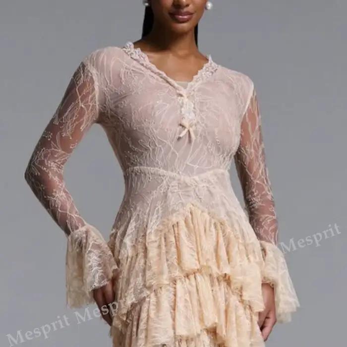 Robes de soirée formelles en dentelle personnalisées