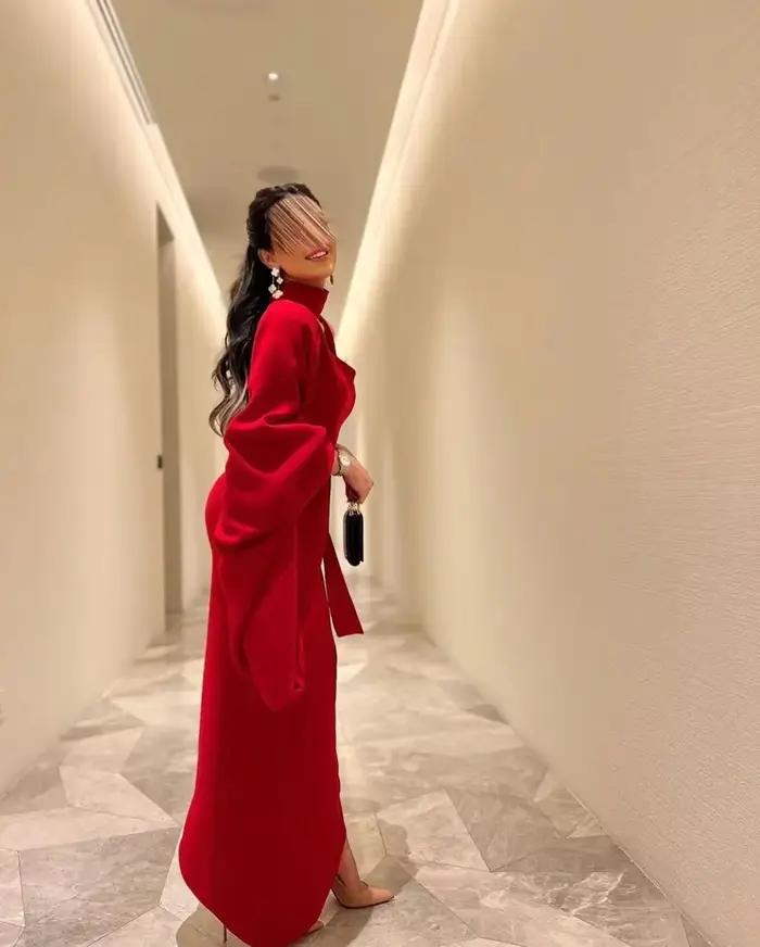 Robe de soirée en Satin rouge