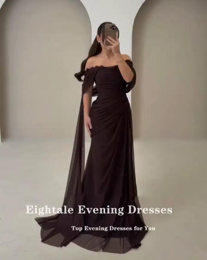 Robe de soirée arabe Eightale en mousseline de soie