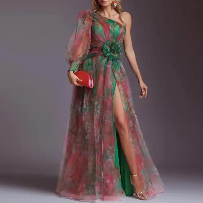 Robe de soirée en maille pour femmes