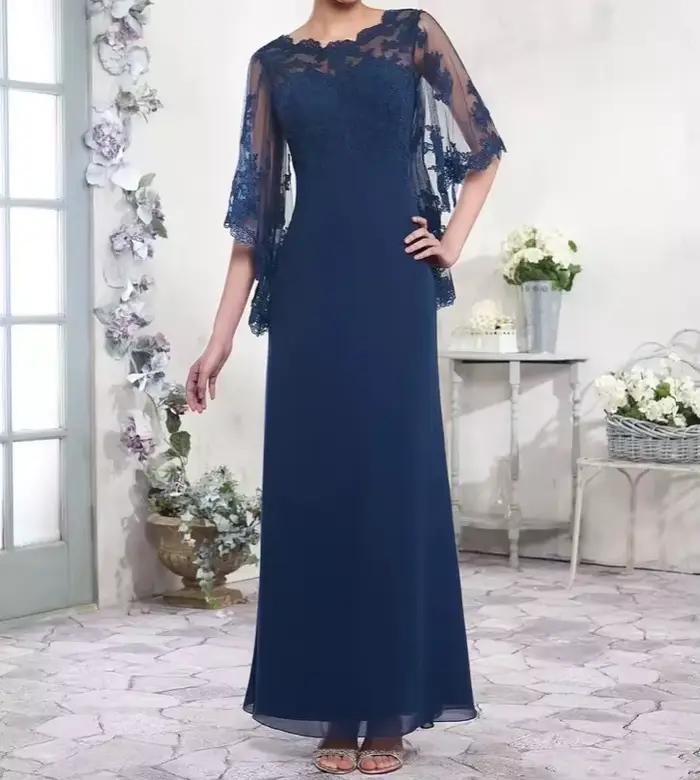 Robe mère de la mariée en mousseline de soie