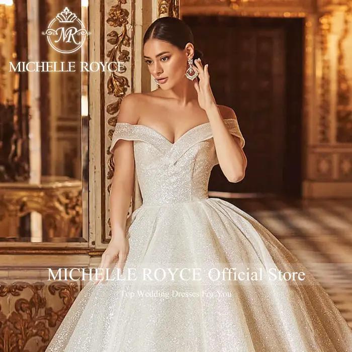 Michelle Royce-Robe de mariée en tulle pour femme
