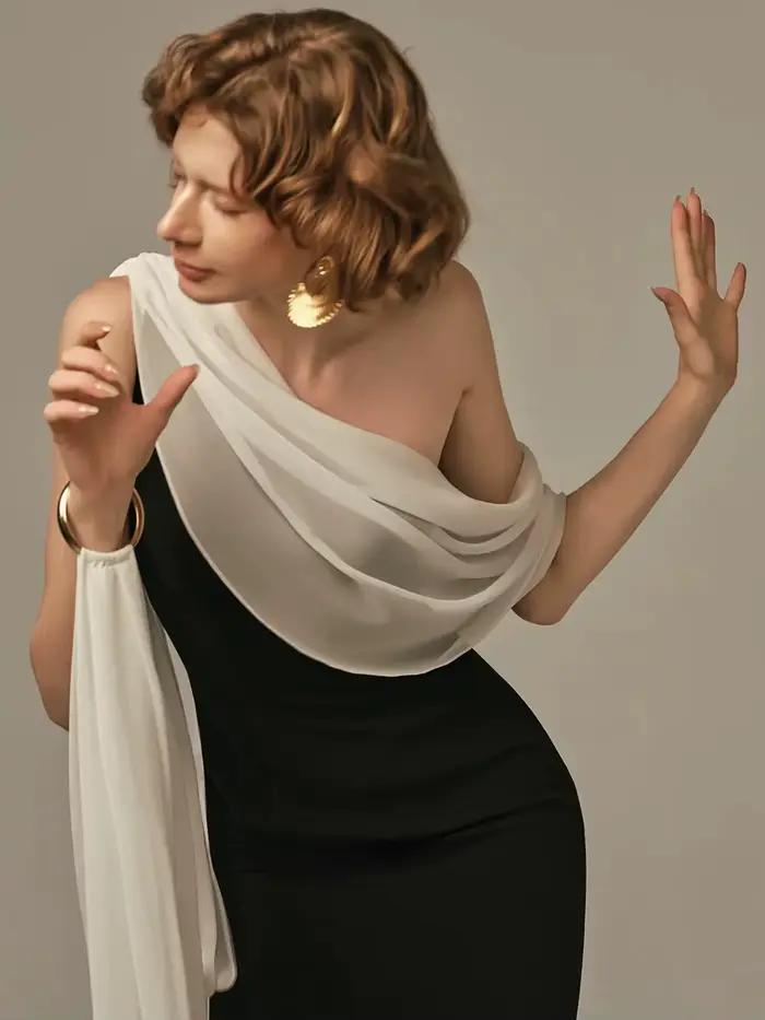 Robe de soirée élégante bicolore