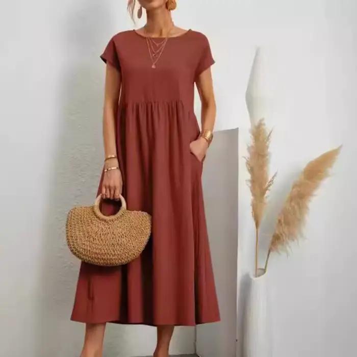 Robes pour femmes en coton et lin