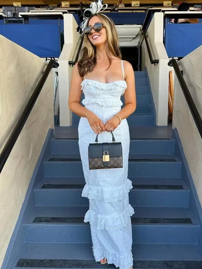 Robe d'invité de mariage de style français pour femmes