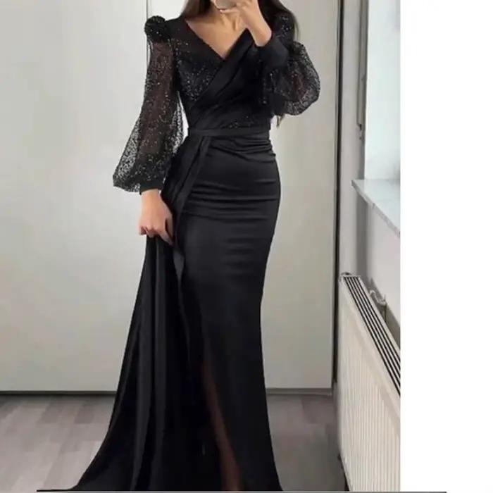 Robe de soirée à paillettes brillantes