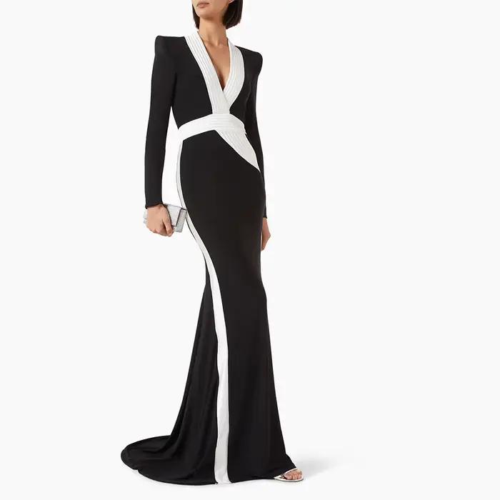 Robe de bal noire sirène