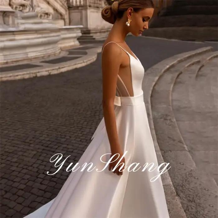 Yunshang-Robes de mariée A-ligne personnalisées