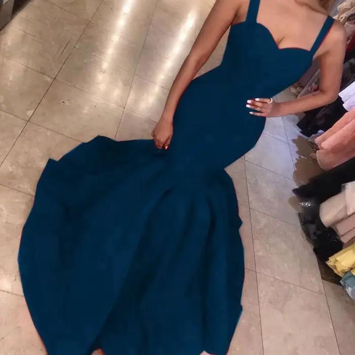 Robes de soirée sirène rouge vin vert 2026 Femmes