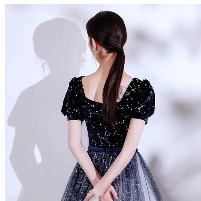DongCMY-Robe de Bal Courte en Tulle à Paillettes