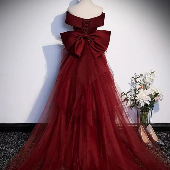 Robe de Quinceanera sirène avec grand nœud personnalisée en soie polyester et élasthanne pour femmes de 18-24 ans occasions spéciales cérémonies de gala