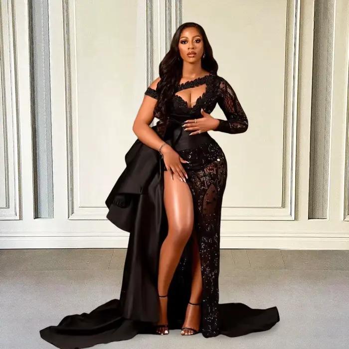 Robe de Rhnoire à paillettes pour femmes
