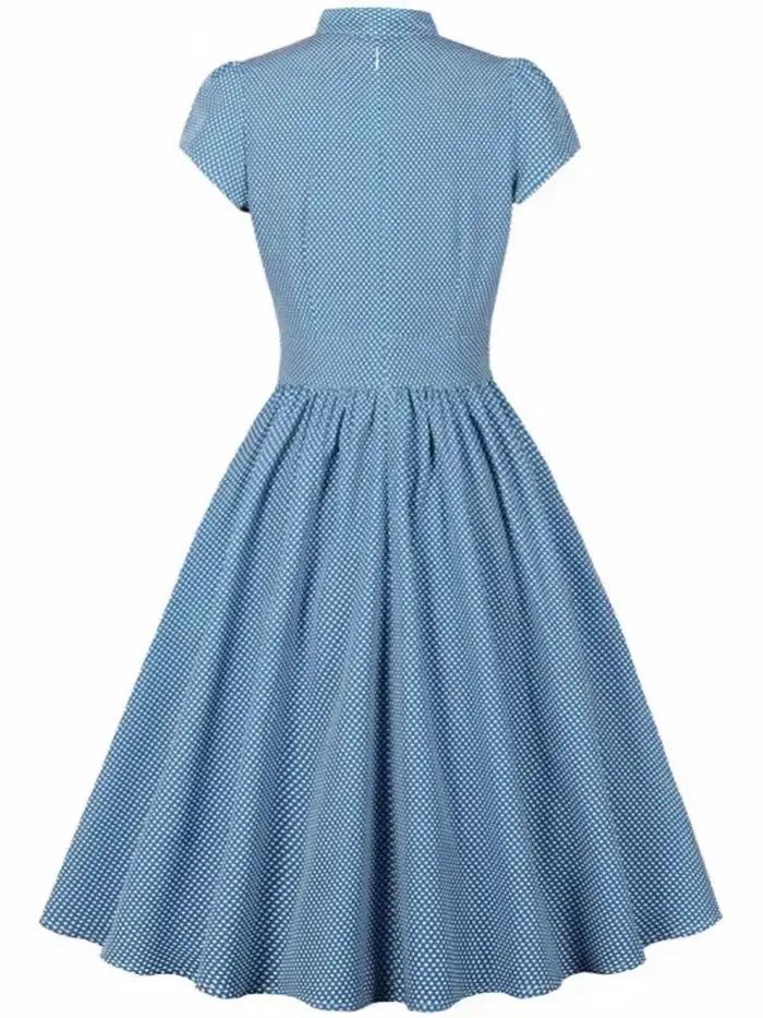 Robe de soirée rétro Pin Up à manches courtes pour femmes