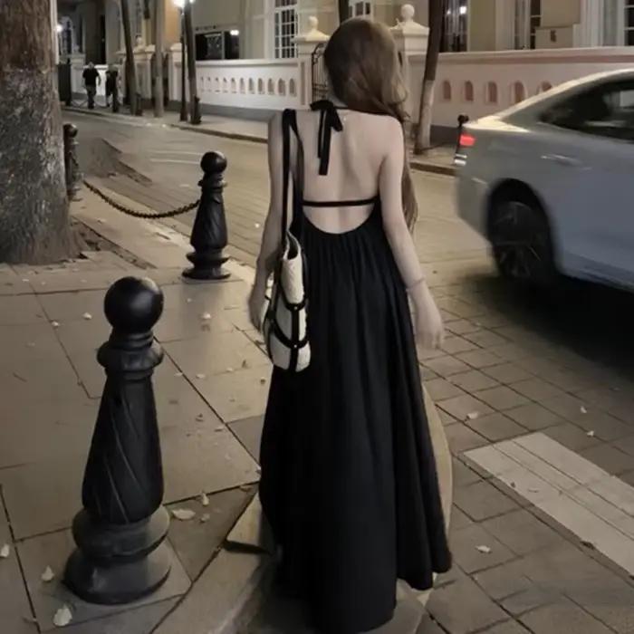 Robe maxi dos nu pour femmes