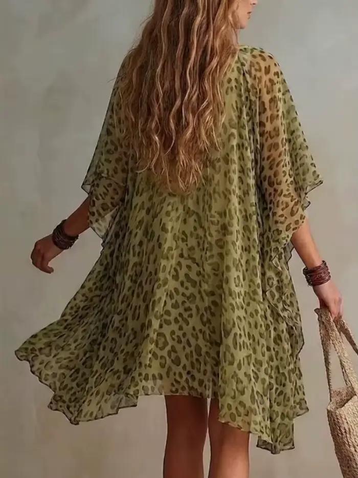 Robe d'été 2026 pour femme en mousseline à col en V