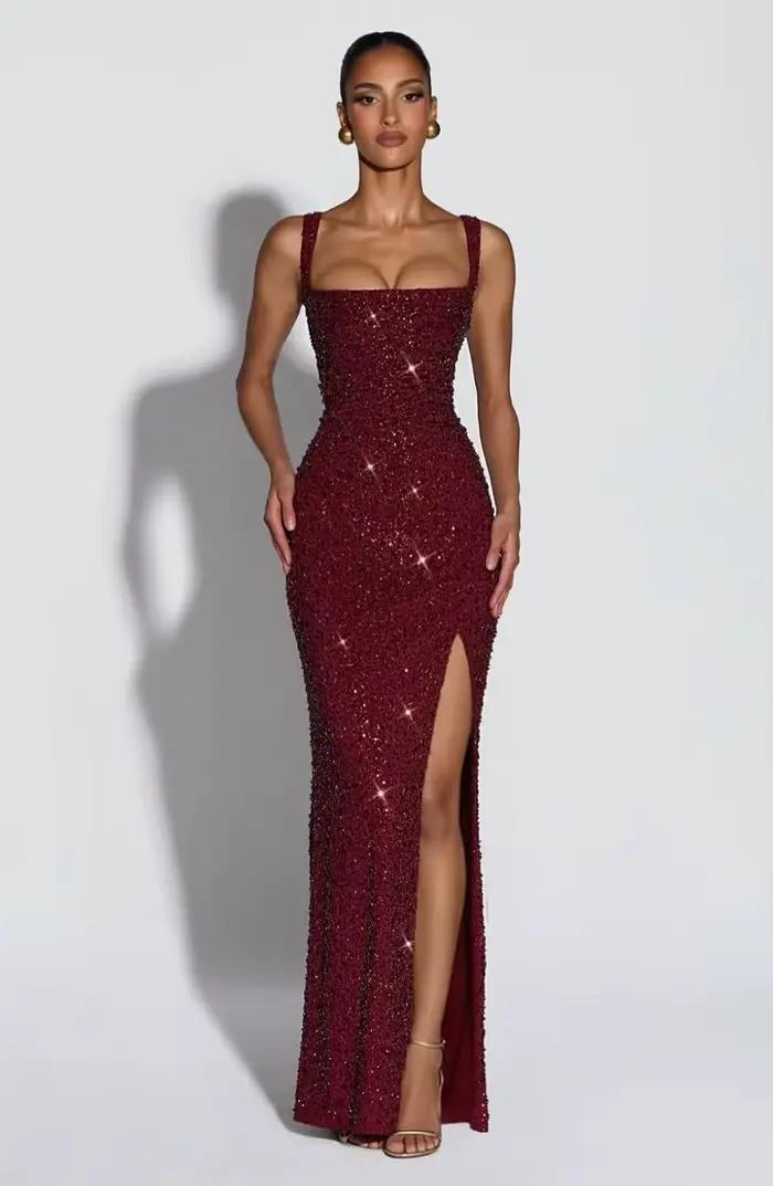 Robe de bal à paillettes pour femmes