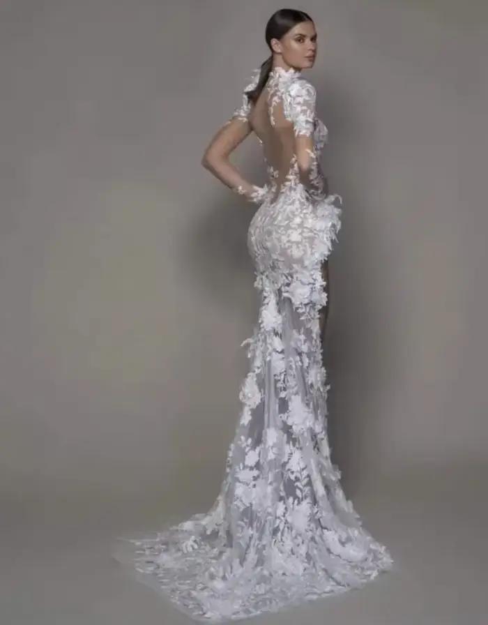Robes de mariée personnalisées 3D fleur Robe