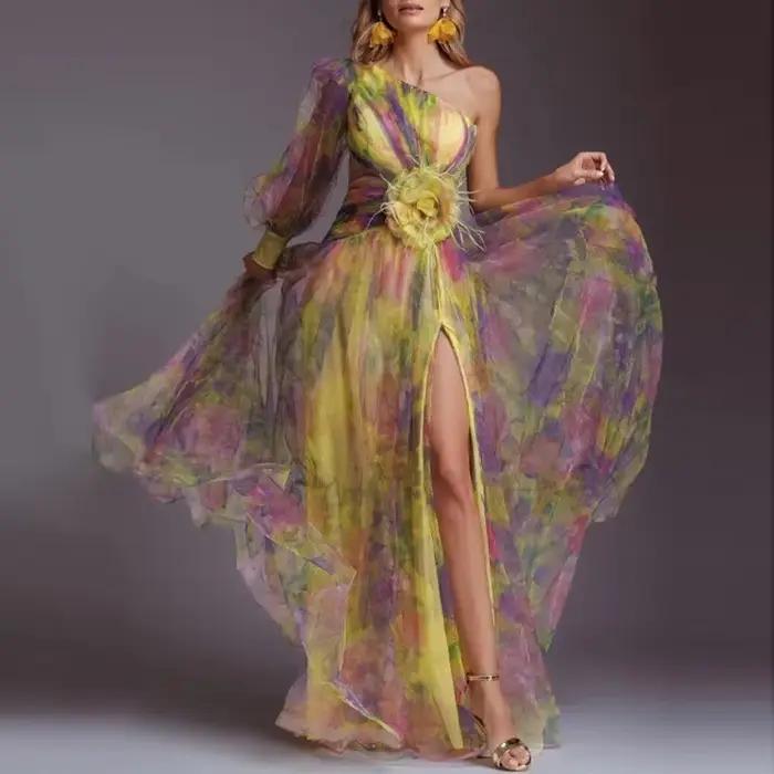 Robe de soirée en maille pour femmes