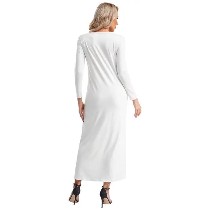 Femmes Abayas robe arabe islamique à manches longues prière musulmane dubaï caftan