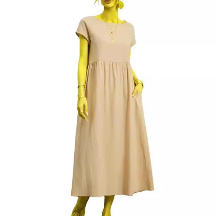 Robes pour femmes en coton et lin