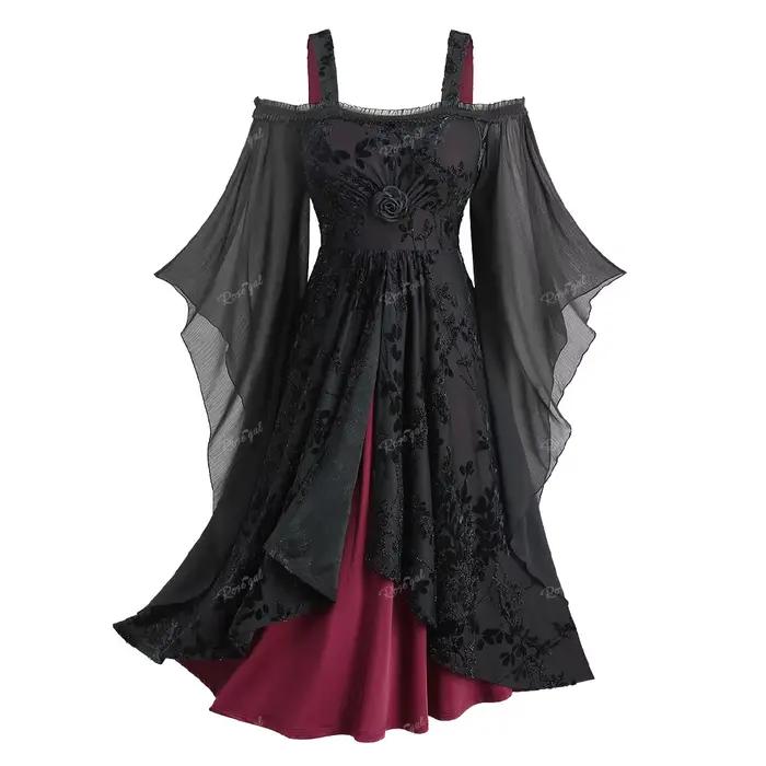 Robe asymétrique décontractée pour femmes grandes tailles