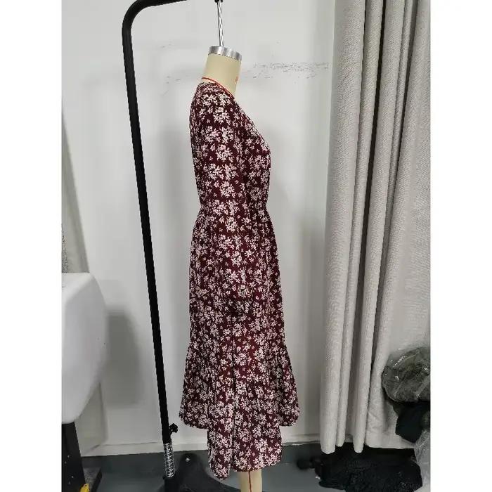 Robe midi florale pour femme