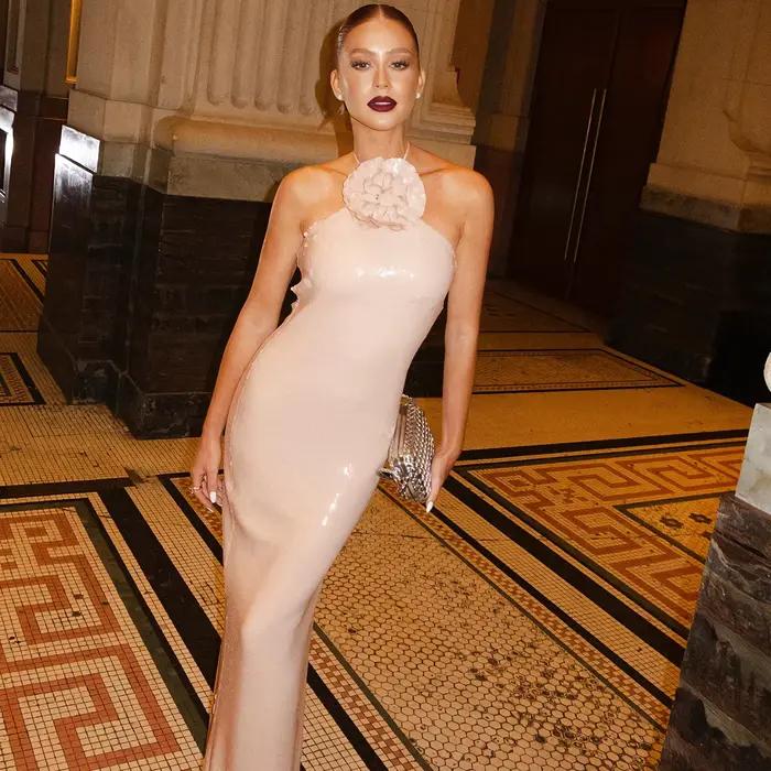 Kendny-Robe de soirée longue à paillettes pour femme