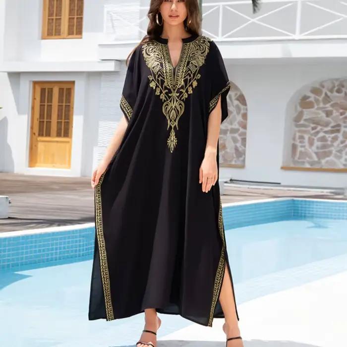 Robe Boho en coton brodé pour femmes